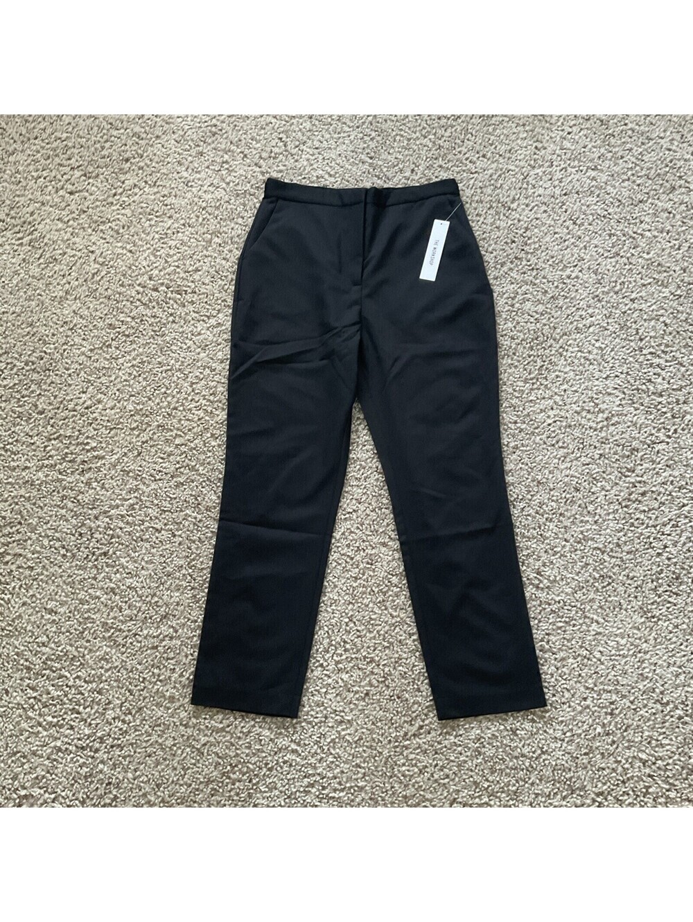 Workshop Womens Black Tapered Leg Color Black Dress Pants Size Large NWT